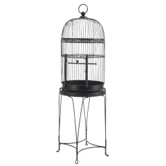 DECO BIRDCAGE ON STAND METAL BLACK 176     - DECOR OBJECTS